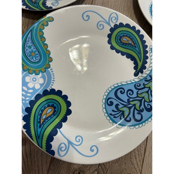 Blue and white paisley plates- 2 smaller plates and 1 large dinner plate - Picture 4 of 7
